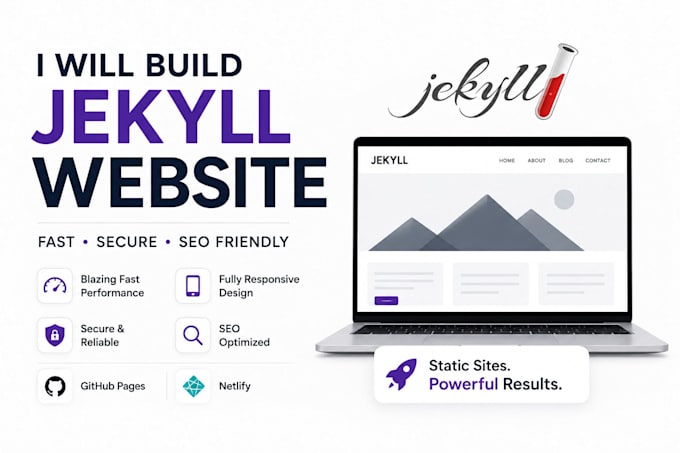 build fast jekyll static website portfolio business github pages fix site errors