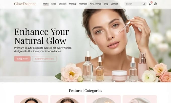 squarespace beauty skincare cosmetics brand website