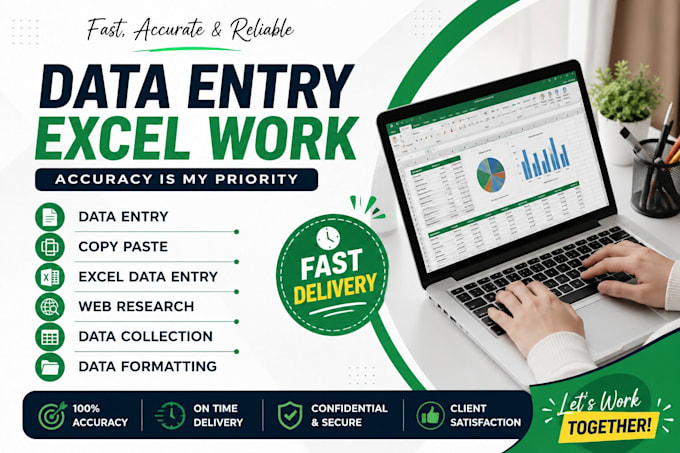 do data entry,excel data work,copy paste task, web reserch