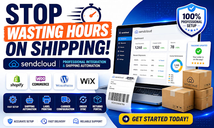integrate shippo shipstation sendcloud with shopify woocommerce ecommerce store