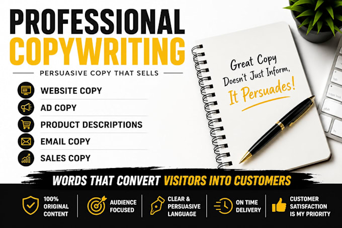 write persuasive sales copy and sales page copywriting