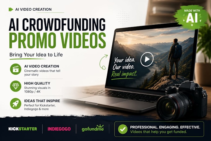 create cinematic ai crowdfunding kickstarter fundraising video