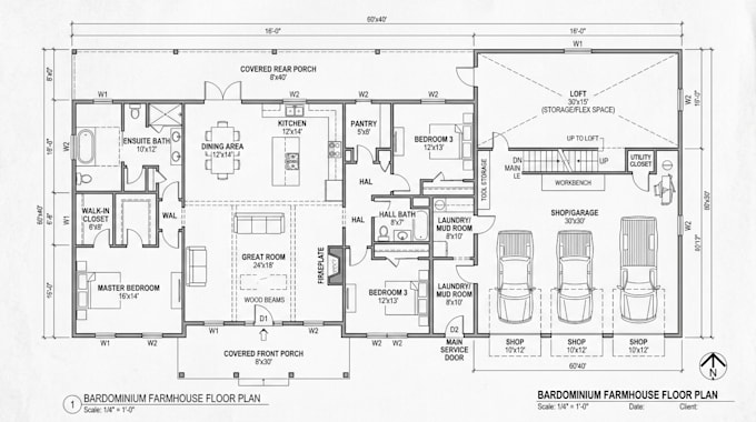 create custom farmhouse barndominium floor plans