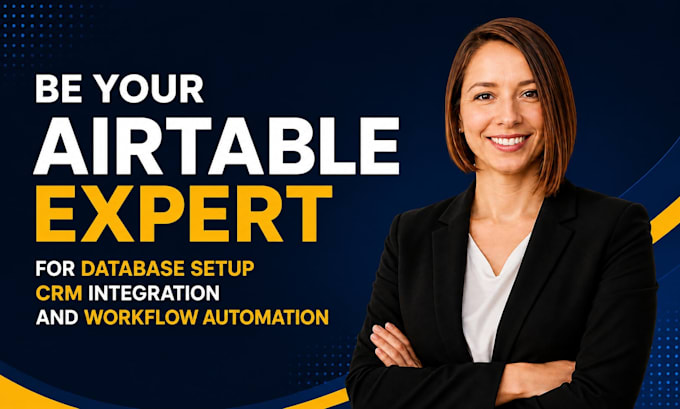 be your airtable expert for database  setup crm integration and email automation