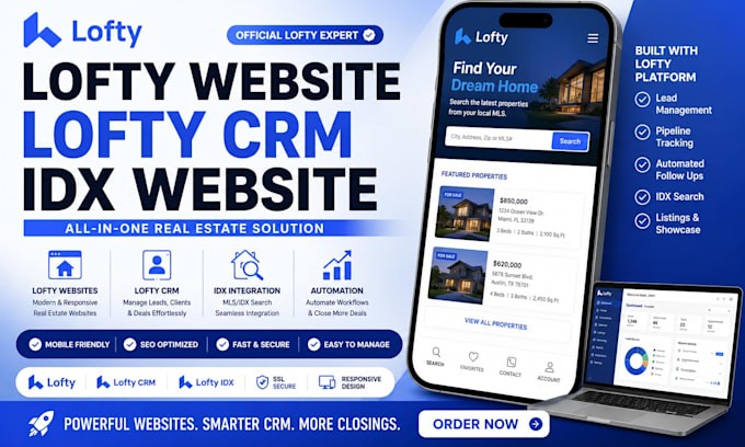 do lofty crm , design lofty website , do idx website