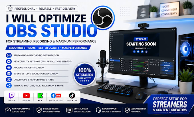 professionally optimize your obs studio for streaming, recording maximum