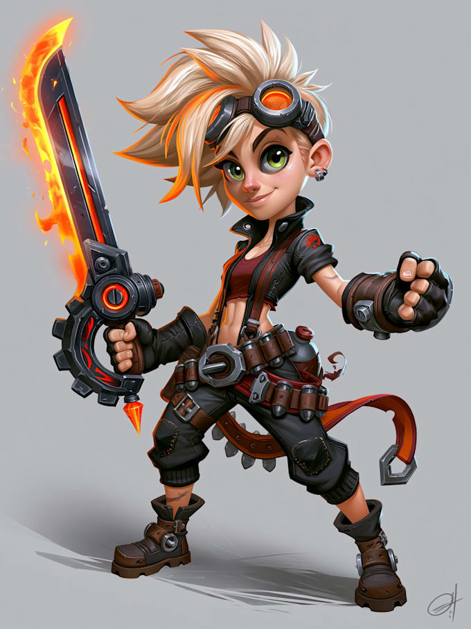 draw 2d game character illustration