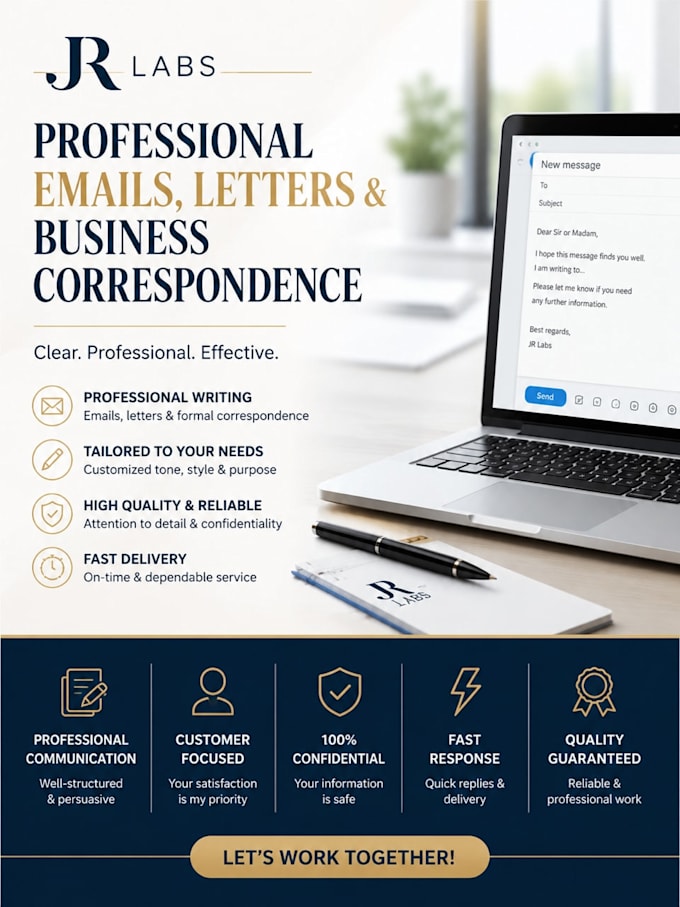 write professional emails letters and business correspondence