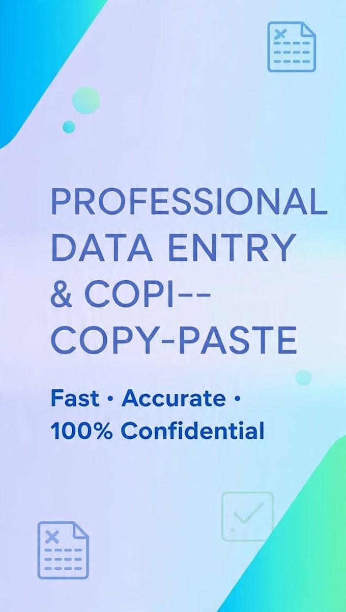do accurate data entry and excel spreadsheet work