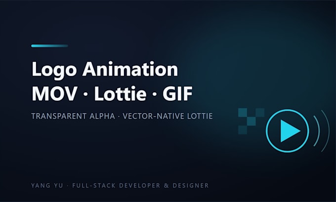 animate your logo as transparent video, lottie and GIF