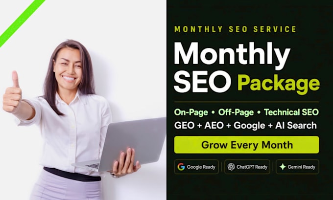 do complete monthly SEO service for google 1st page ranking