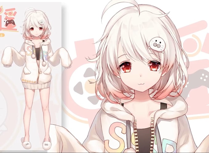 draw and rig anime live2d vtuber model for vtube studio