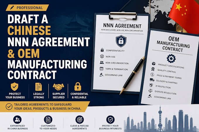 draft a chinese nnn agreement and oem manufacturing contract
