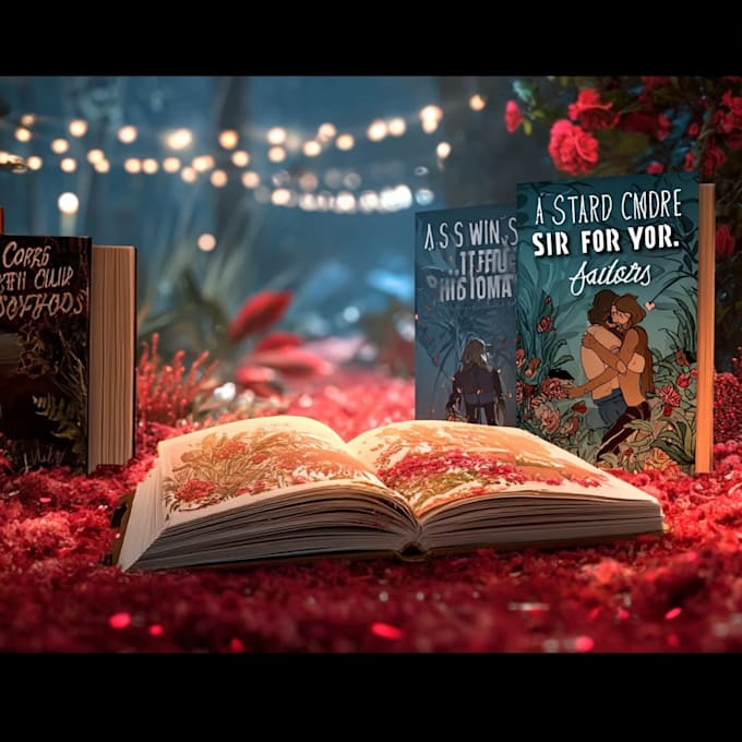 create a unique romance fiction cover artwork