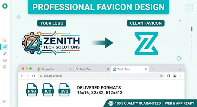 design a modern website favicon and app icon