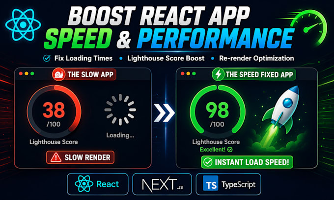 fix react loading time, optimize performance, and solve speed issues
