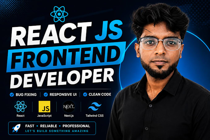 develop react js frontend and fix react bugs and UI issues