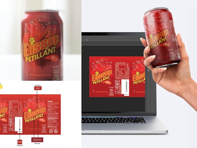 design a professional product packaging or label that sells