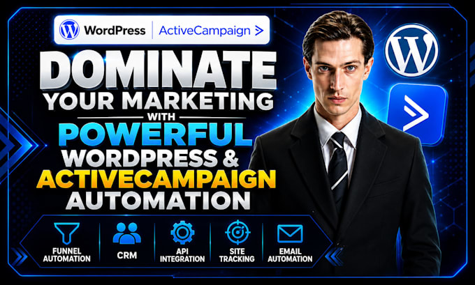 do wordpress activecampaign funnel automation,site tracking ,api integration,CRM