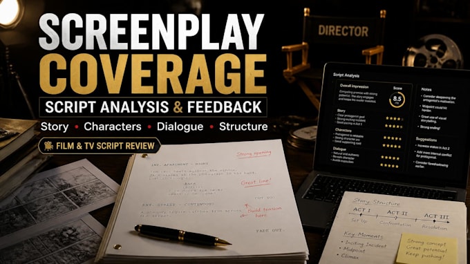 provide screenplay coverage script analysis script feedback and consultation