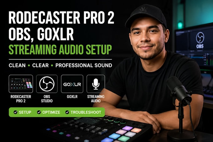 setup rodecaster pro 2, obs, goxlr and streaming audio