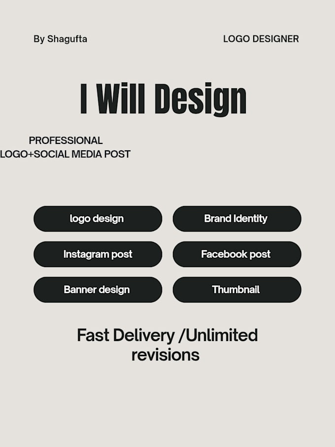 design professional logo and social media posts