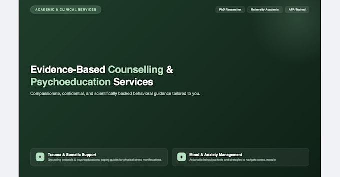 provide expert psychoeducation and counselling guidance