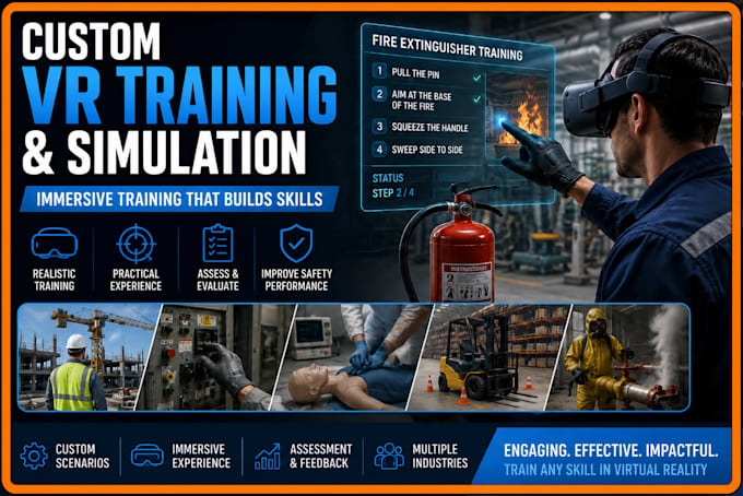 develop custom VR training and simulation applications