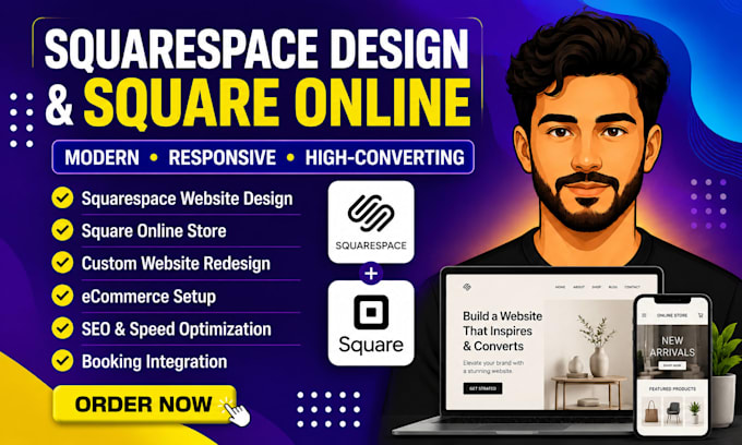 design square business website square online store redesign squarespace website