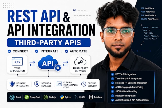 integrate rest apis and third party apis into your web app