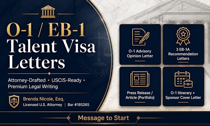 write a press release or article for your o1 visa portfolio