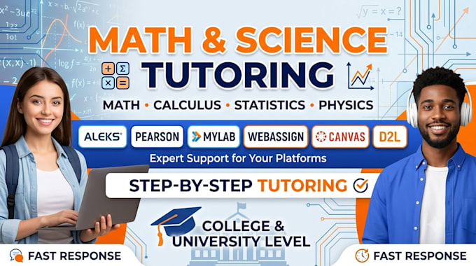 tutor math, calculus, statistics, aleks, pearson mylab and webassign