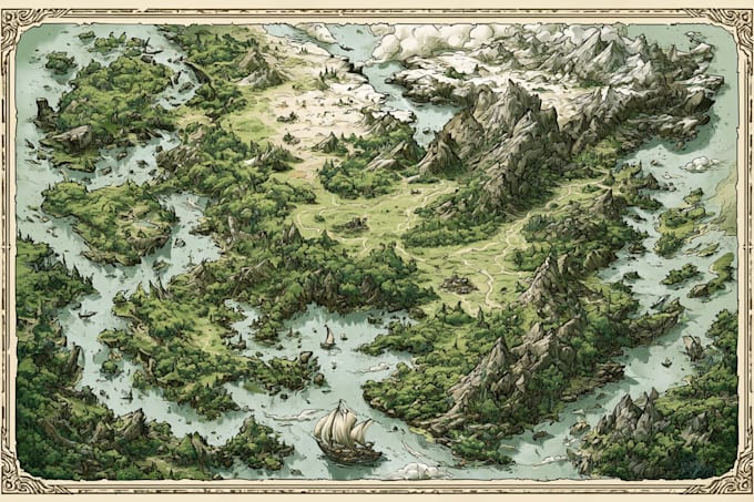 make your fantasy map illustration arts