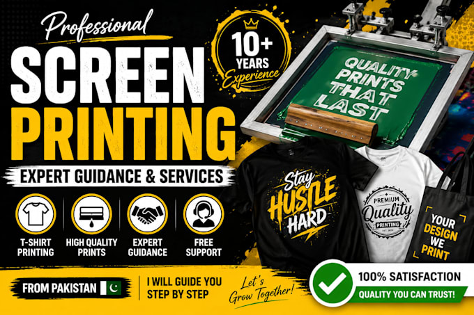 be your screen printing designer with guidance