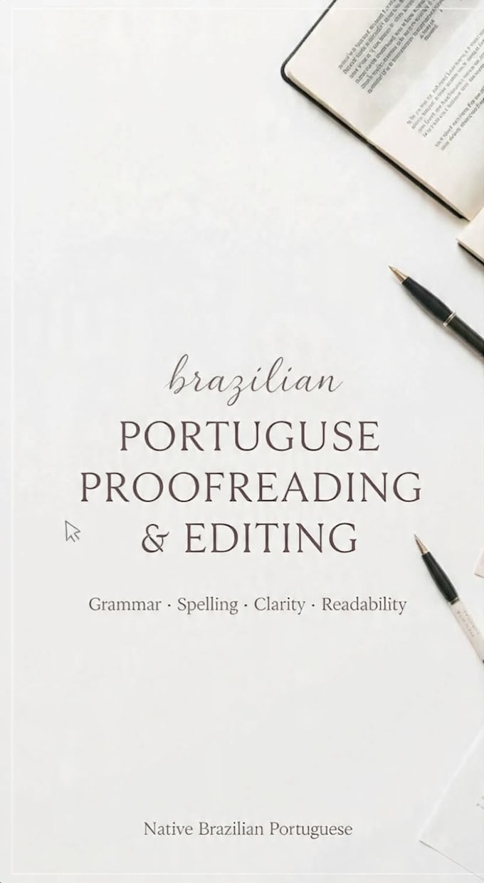 proofread and edit your portuguese text professionally