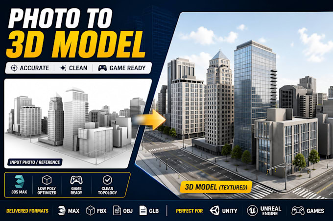 create game ready 3d city models
