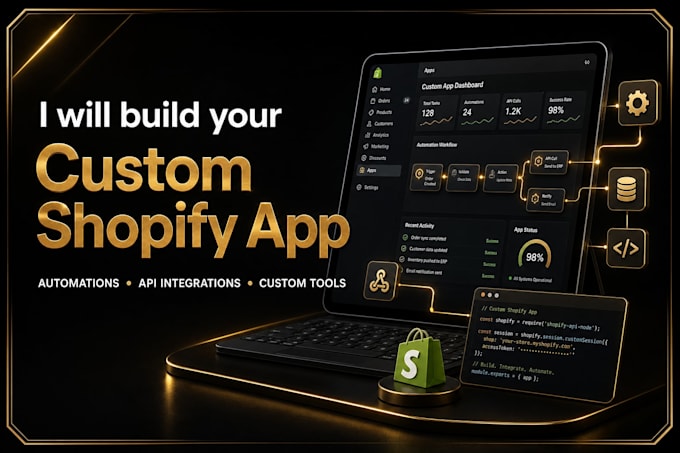 create a custom shopify app to manage your store