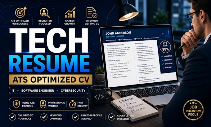 write an ats optimized tech resume for IT, software engineer cybersecurity job