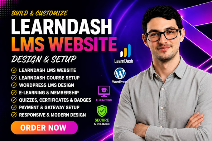 build learndash lms website, learndash course, wordpress lms, elearning setup