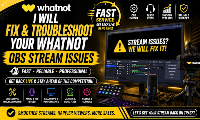 fix and troubleshoot your whatnot obs stream issues fast