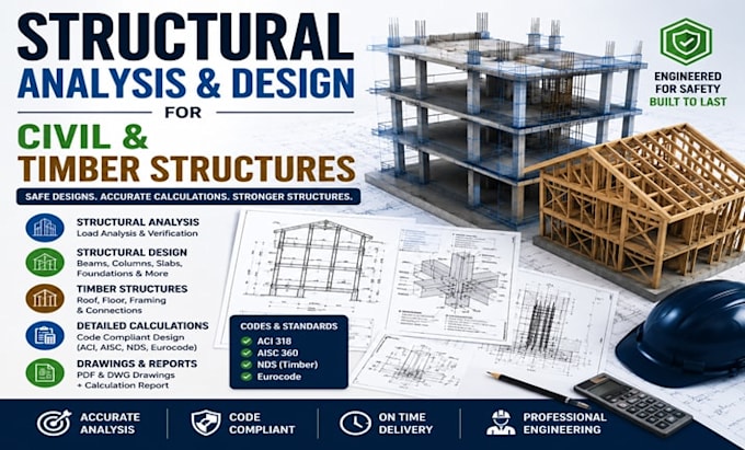do structural analysis and design for civil and timber structures
