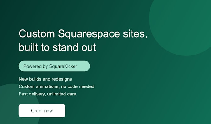 create a unique squarespace site using squarekicker