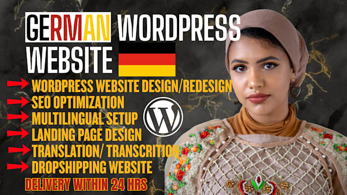 build german wordpress website, deutsch business website design with elementor