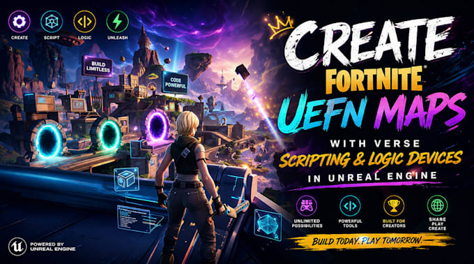 create fortnite uefn maps with verse scripting logic devices in unreal engine