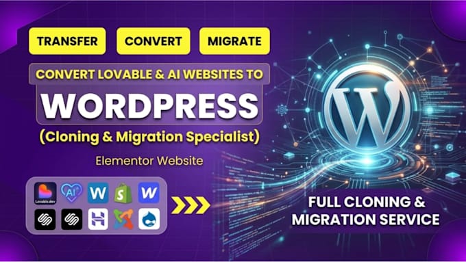 convert lovable to wordpress, clone lovable website, migrate ai website
