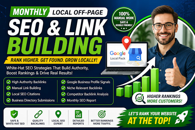 do off page SEO, high quality backlinks, and white hat link building
