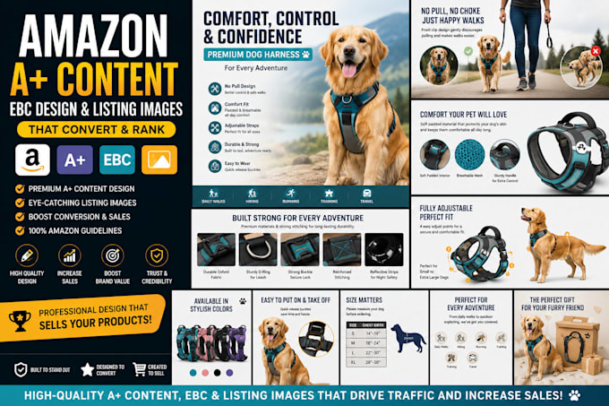 design amazon a plus content, amazon ebc and amazon listing images
