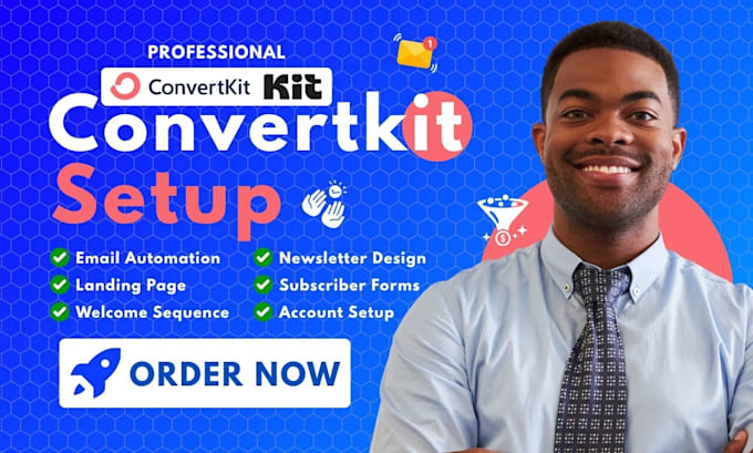 setup convertkit newsletter kit email sequence kit landing page kit automation