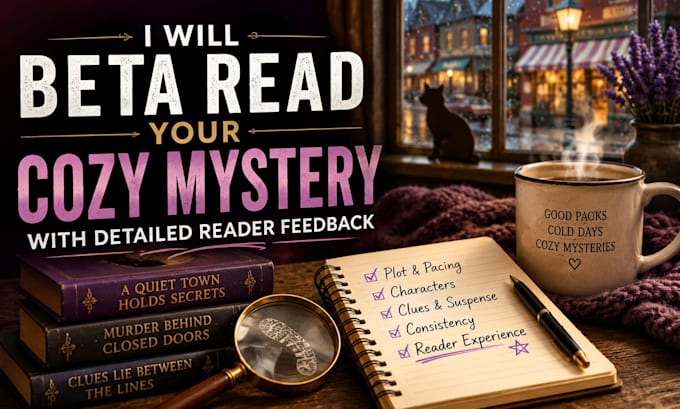 beta read your cozy mystery novel with detailed reader feedback