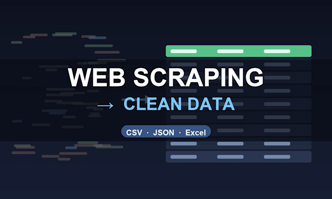 scrape websites and collect data for you into excel or csv